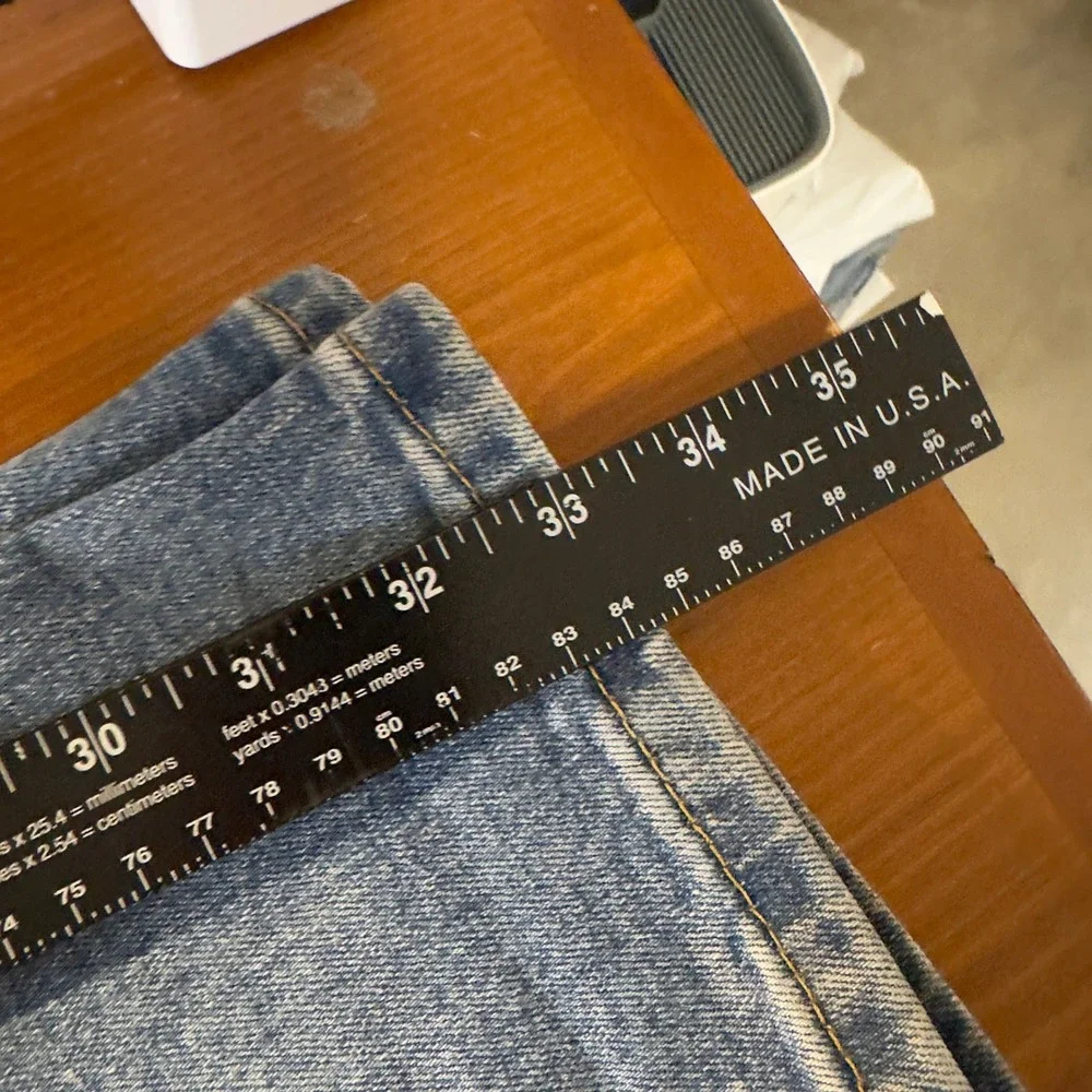 Levis 502 Regular Taper Jeans Mens W34 L32 Blue Baggy‎ Streetwear Denim